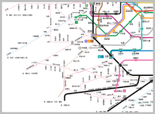 画像をギャラリービューアに読み込む, リンクが付いてる路線図　東京
